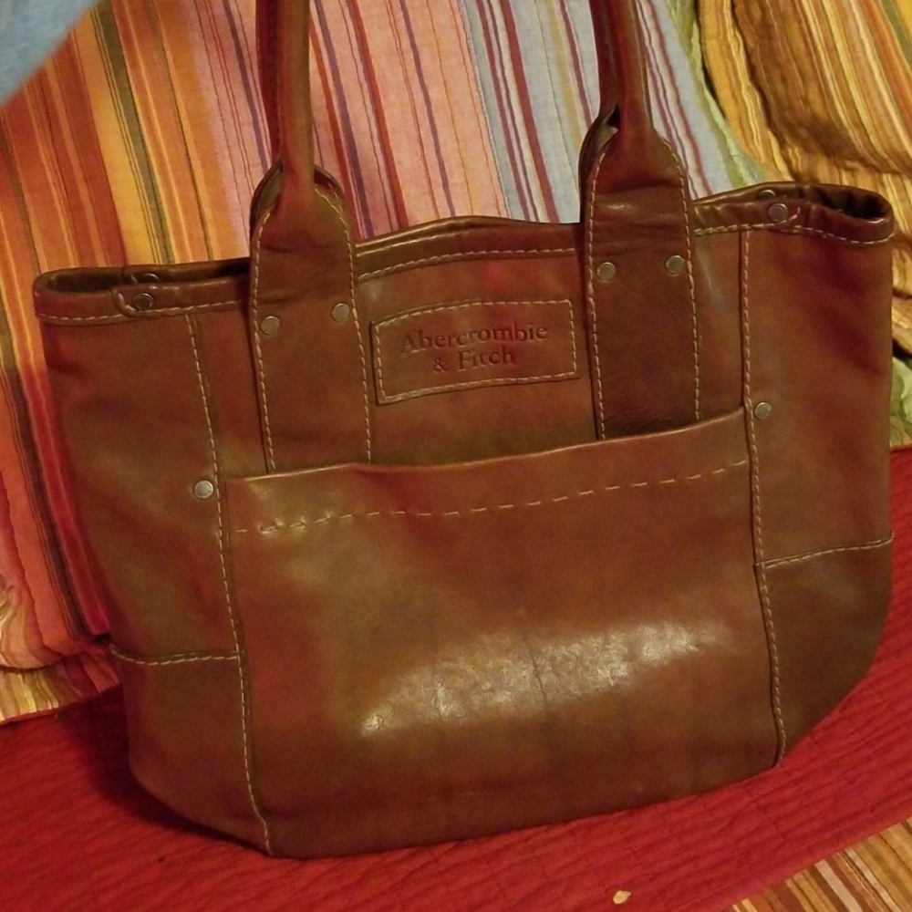 Abercrombie and Fitch Leather Tote & Storage Bag!